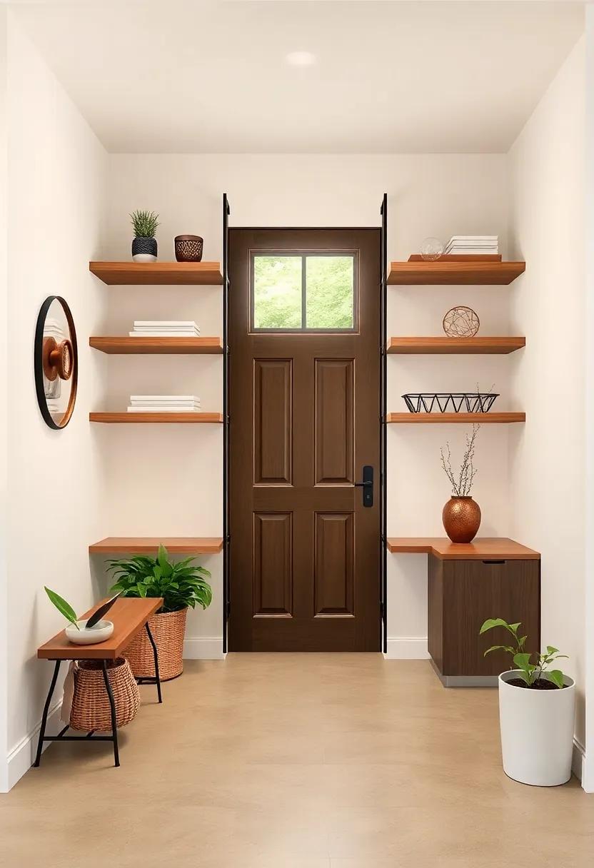 Incorporating Custom Shelving for an Organized First ‌Impression