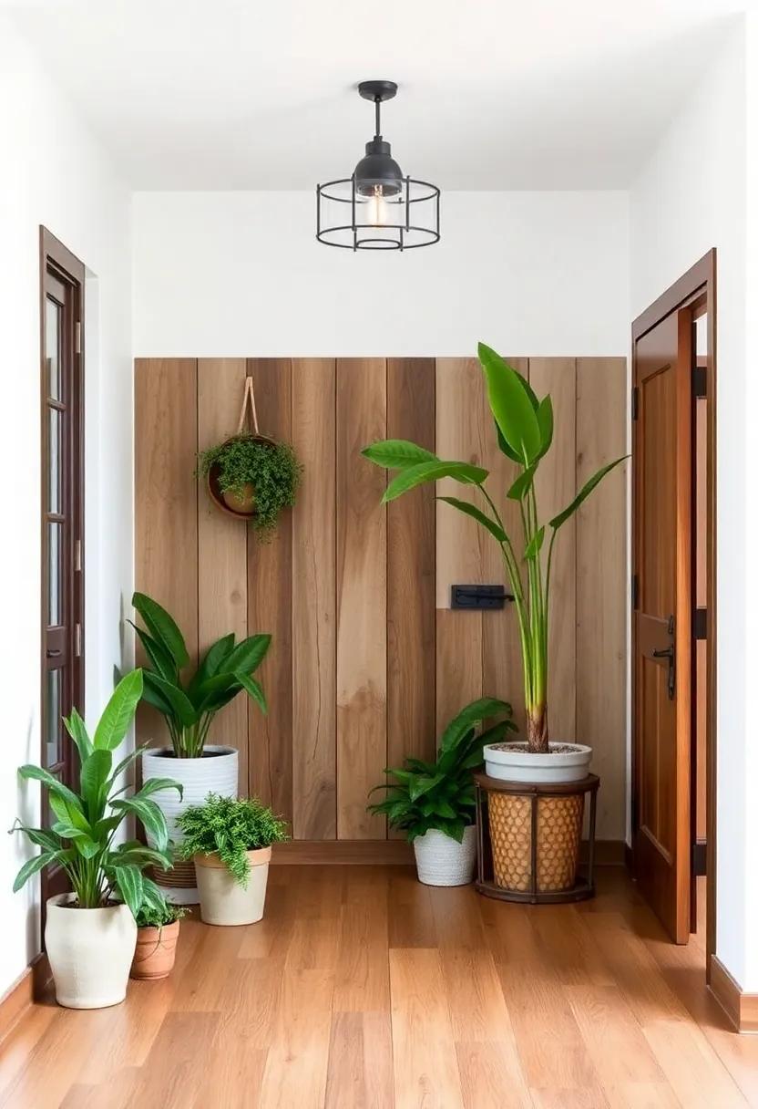 Incorporating ‌Greenery: ​Plants That enrich a Reclaimed ⁢Wood Entryway