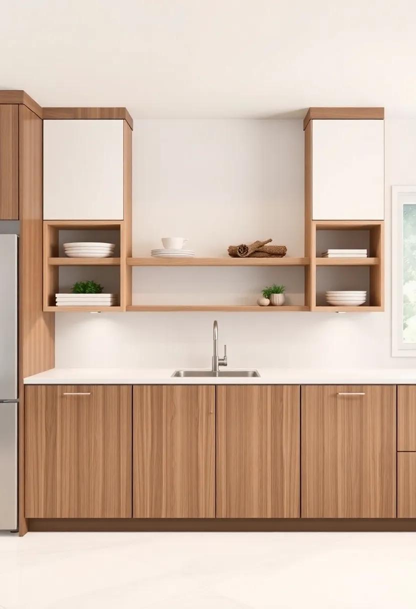 Incorporating Open Shelving with ⁣Two-Tone Cabinet Designs