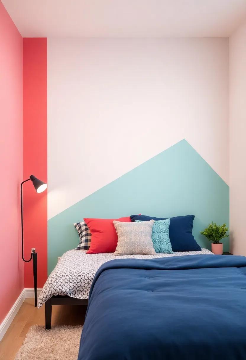Colorful Accent Wall: Use​ removable wallpaper or bold‍ paint to create a striking accent⁢ wall that serves as⁢ the room’s focal point without ⁤overwhelming the space