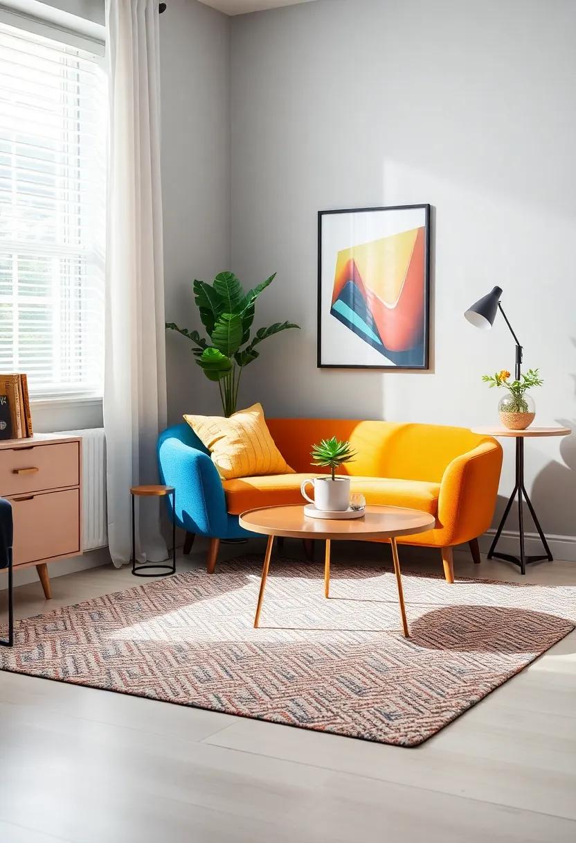 Statement Furniture: Choose one bold piece of furniture, like a colorful chair or an ⁣avant-garde table, to serve as a⁤ striking centerpiece in your smaller space