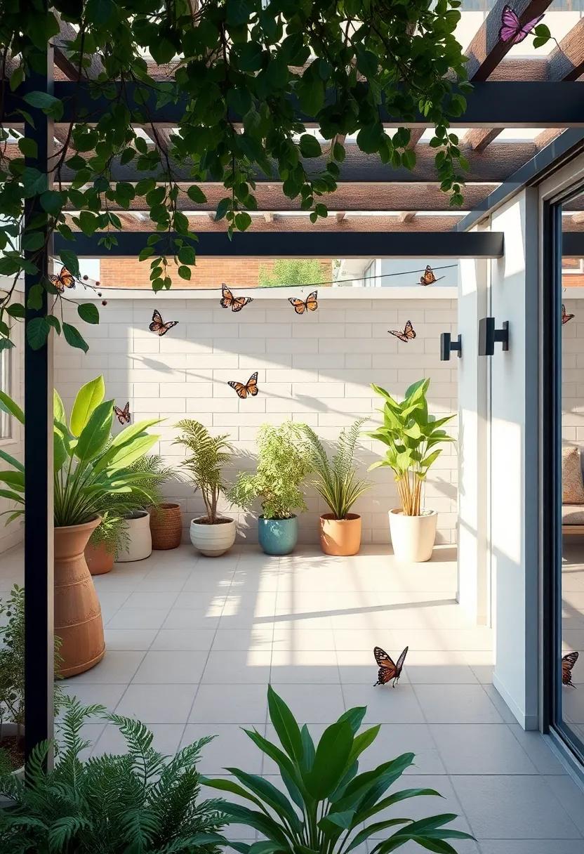 Urban Wildlife Haven: Invite local birds and butterflies by adding bird feeders or butterfly-friendly plants for a lively outdoor environment