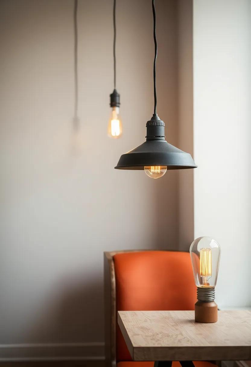 Combining Edison Bulbs with Unique Shades for Custom Light Effects