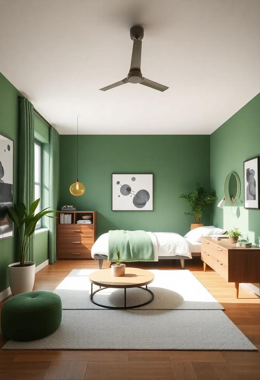 Transforming Spaces: Designing a Trendy Forest Green Boys Teen Room