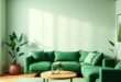 27 Stylish Ideas for a Green Couch and Wood Furniture Living Room Aesthetic