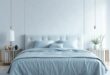 Embrace Elegance: Transform Your Space with a High-End Pastel Blue and Silver Bedroom