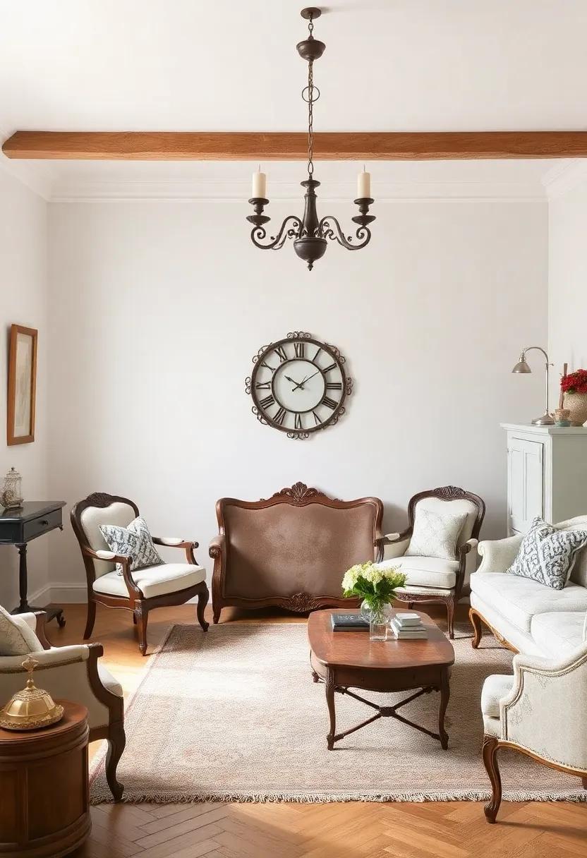 22 Elegant Essentials for Creating a Vintage French Country Living Room with Antiques