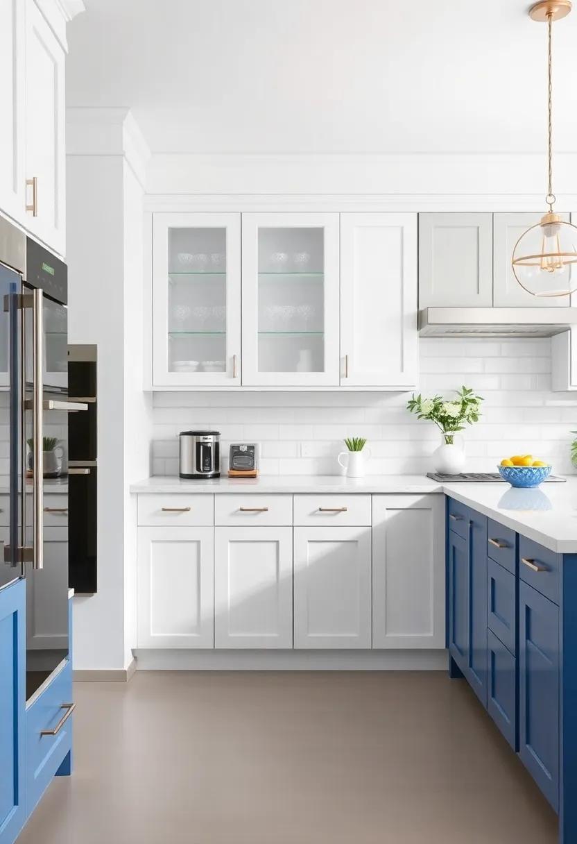 25 Stunning Ideas for White and Blue Kitchen Cabinets: Style Your Space with Elegance