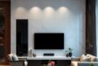 Striking Elegance: Designing a Black and White Contrast TV Wall for Modern Spaces