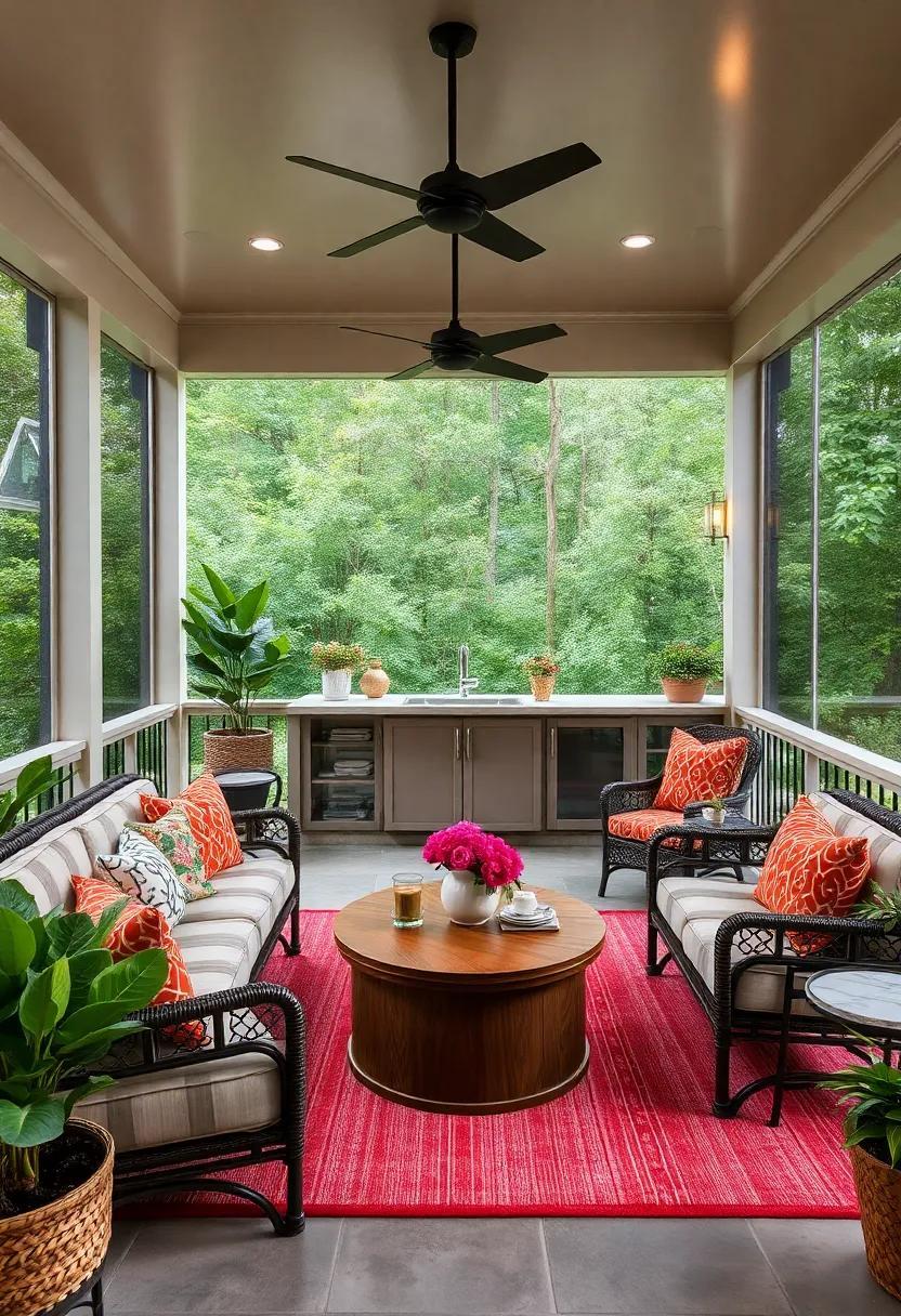 Elevate Your Outdoor Experience: Exploring Screened Porch Bars with Built-In Counters