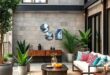 25 Stunning Industrial Outdoor Spaces Featuring Stylish Metal Planters