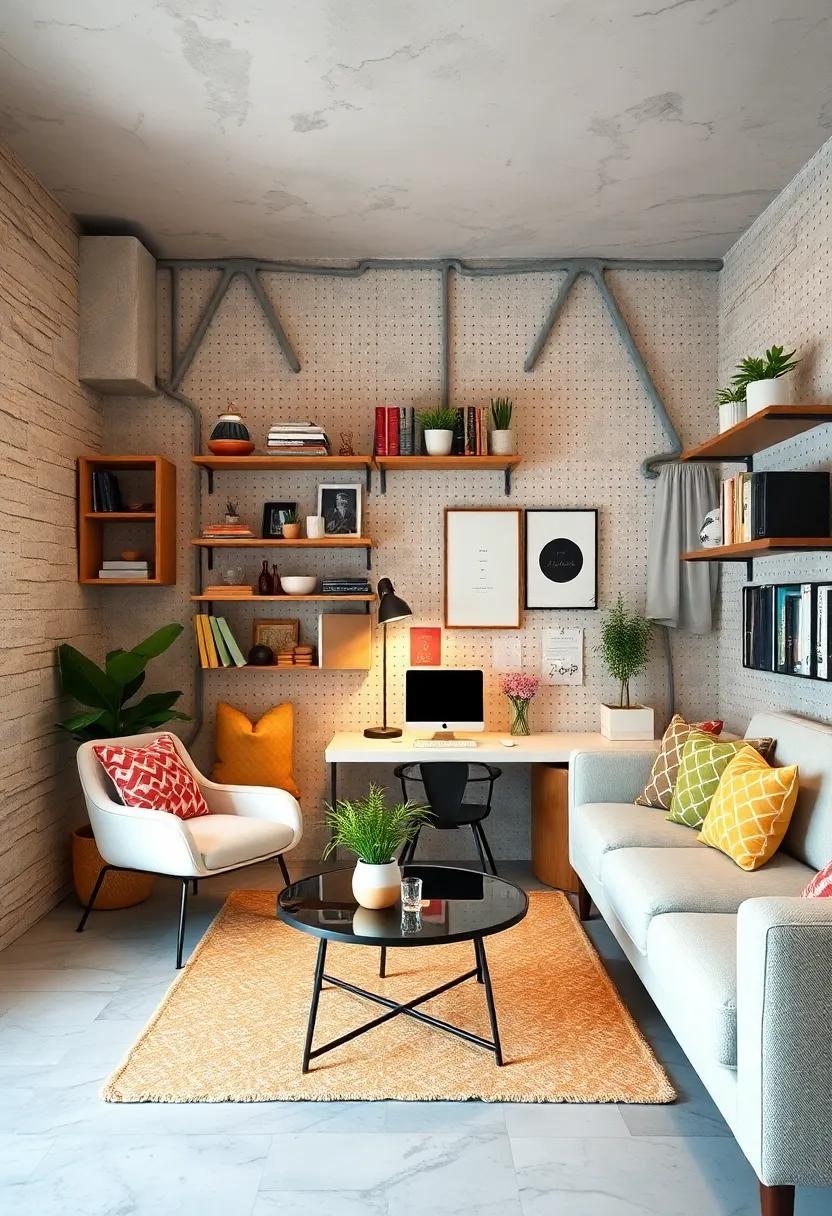 25 Inspiring Small Home Offices with Pegboard Walls for Stylish Supply Storage