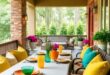 Vibrant Dining: Elevate Your Screened Porch Experience with Colorful Tableware