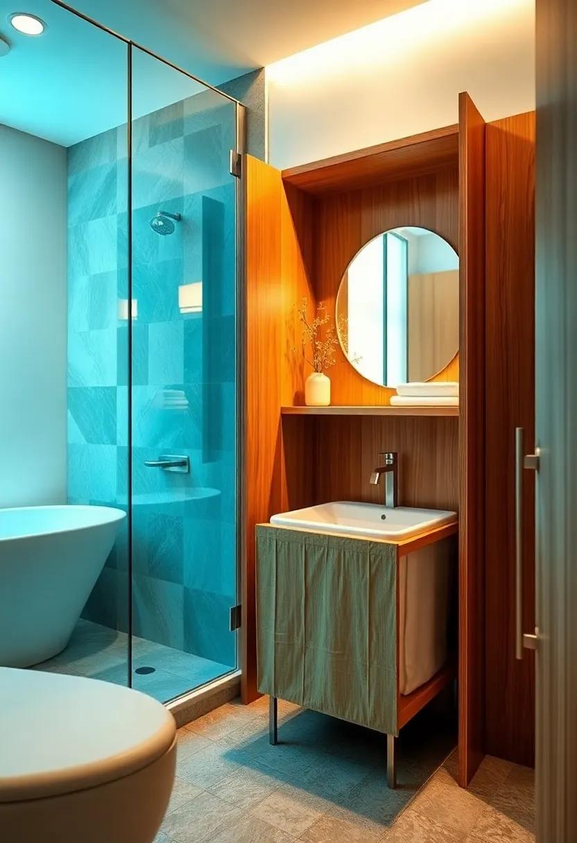 Cleverly Hidden Laundry Hamper: ‍Design a pull-out laundry hamper from‍ a cabinet to ​keep your‌ bathroom tidy and free from clutter