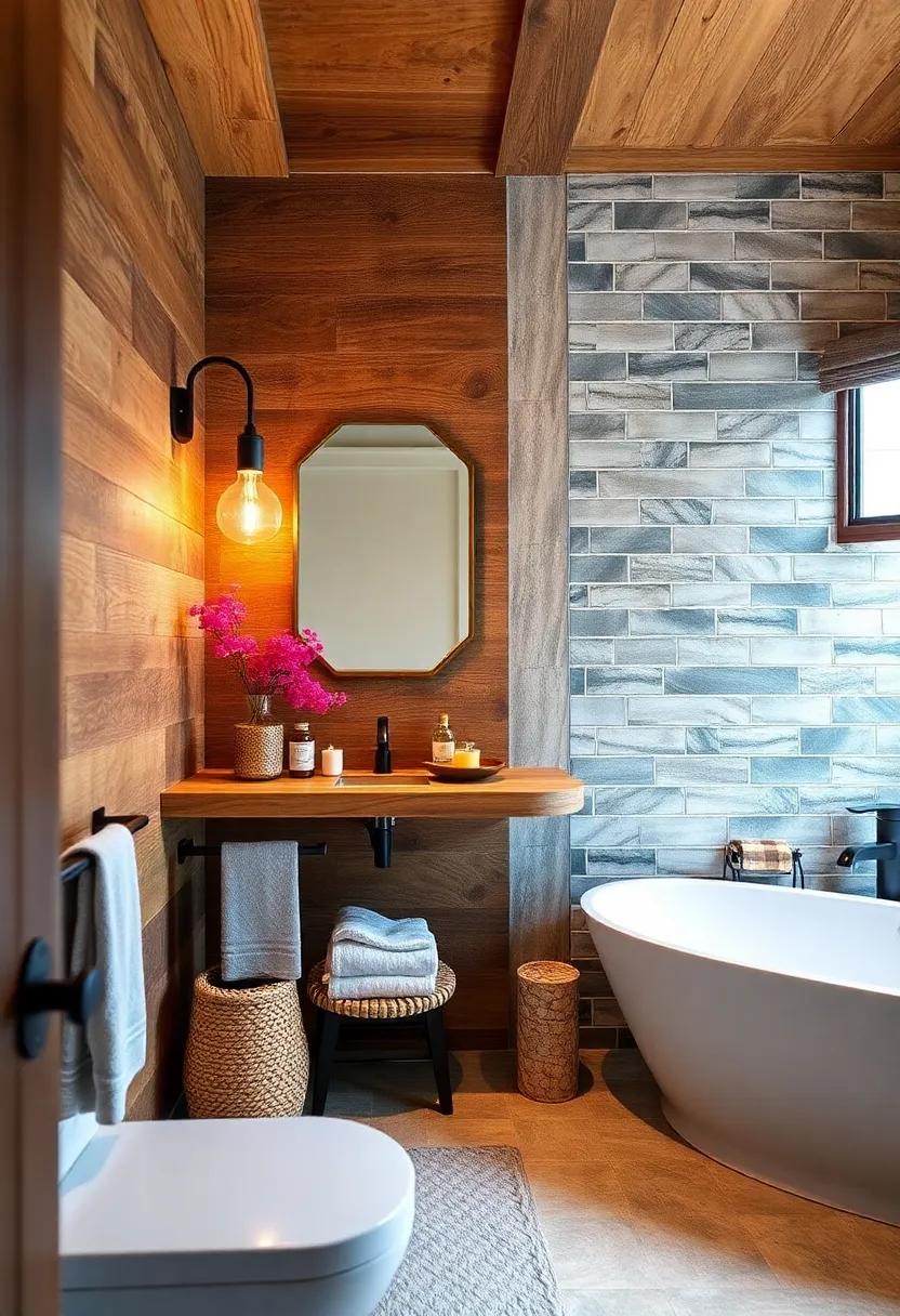 Create ​a ⁣Rustic⁣ Floating Shelf: Use reclaimed wood to craft a floating shelf that⁣ adds charm and provides storage for towels and decor