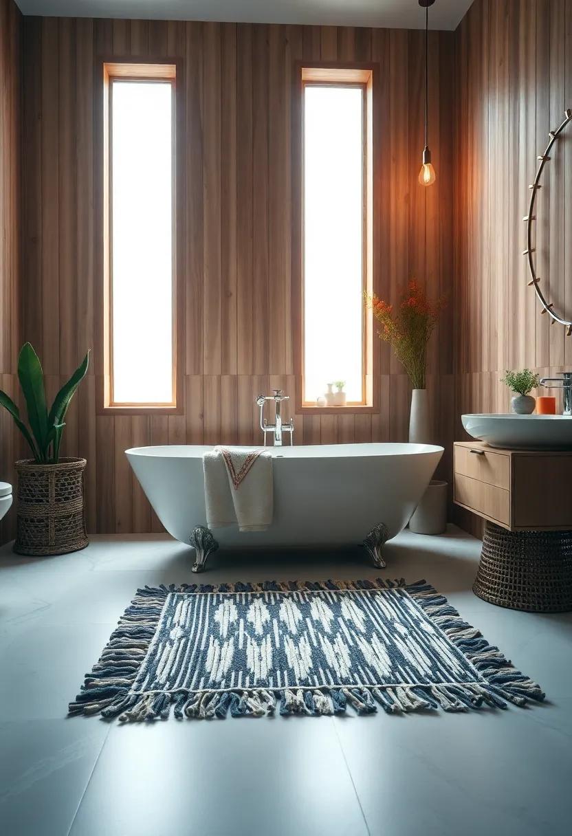 Decorative bath Mat:‍ Craft a plush bath mat from soft, recycled fabric ‌strips for⁤ a touch of comfort and texture beneath‍ your⁤ feet