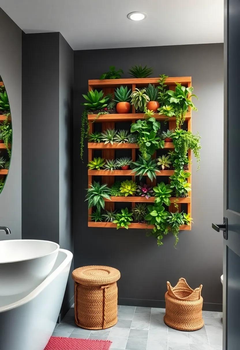 DIY ⁤Succulent Wall Planter: Create a living ⁣wall by building a wooden planter box for succulents, bringing a fresh touch ⁣of greenery to your bathroom