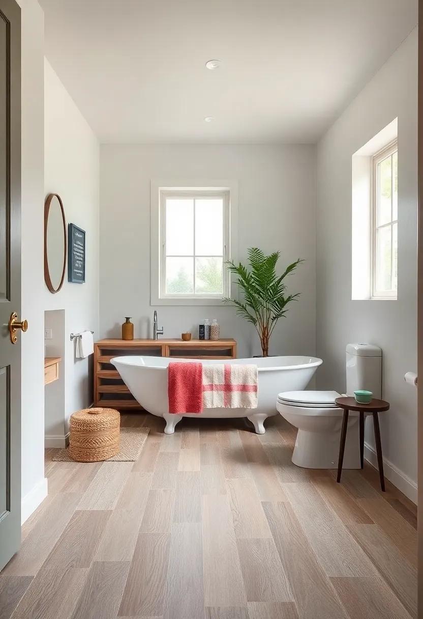 Painted‌ Floor⁣ Tiles: Transform plain grey bathroom ‍tiles by painting them with⁤ durable outdoor paint for a bold and colorful upgrade