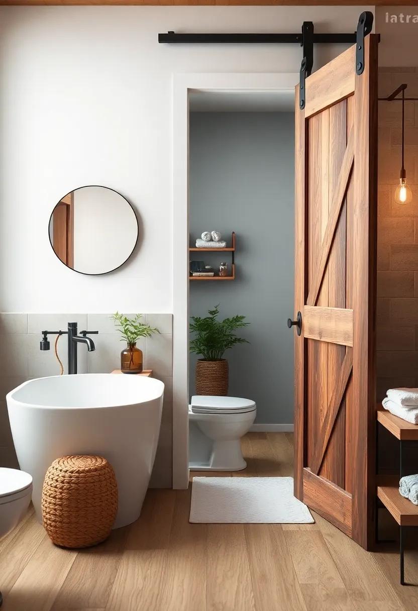 Reclaimed Wood Barn Door: Add a ‍rustic touch by installing ⁢a ⁤sliding barn door⁤ to⁣ your ⁤bathroom ​entrance for⁤ both style and functionality