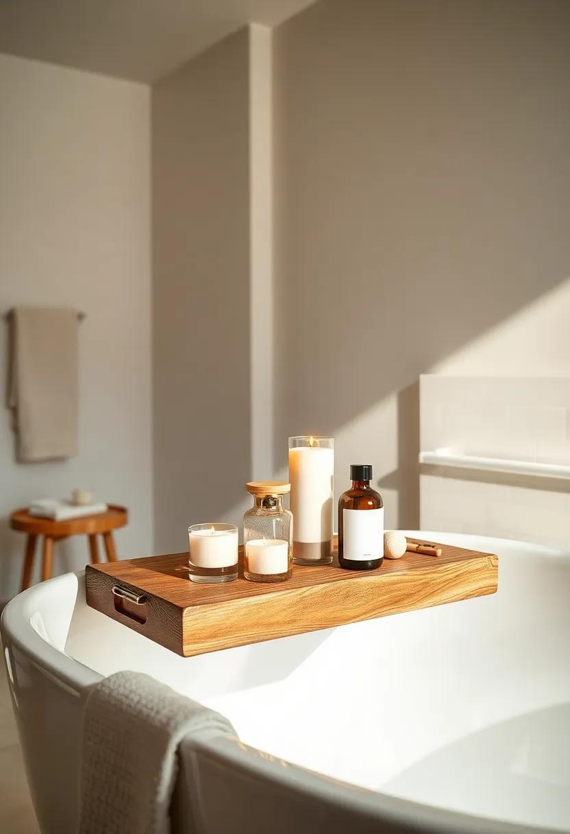 Reversible⁤ Bath Tray: Craft ⁣a charming bath​ tray​ for ‌candles and‌ bath products that can be flipped ‌to coordinate ⁣with ⁢your decor style