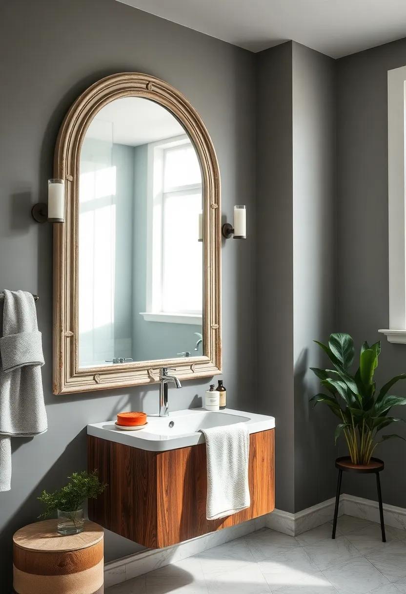 Vintage‍ Mirror Makeover: Revamp an old mirror with paint or new hardware to create ⁤a statement piece that ⁢enhances light ⁣and space