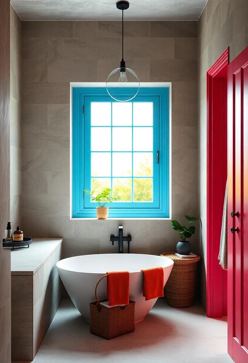 Fun with colors: Play with colored window frames to‌ add a ⁤pop of personality to your bathroom while ​inviting cheerful light inside