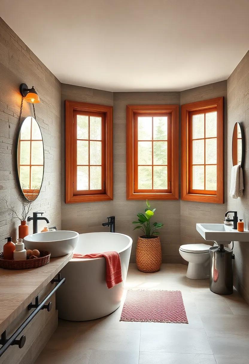 Rustic Charm: Incorporate wooden framed casement windows in ‍a farmhouse-style bathroom, blending the warmth ‌of wood with natural light for a cozy atmosphere