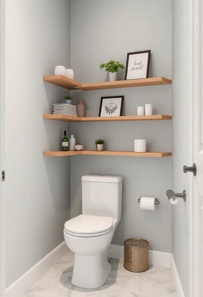 Corner Shelves: Maximize every inch of space with corner​ shelves that beautifully ⁢display decorative items while remaining out of the⁤ way
