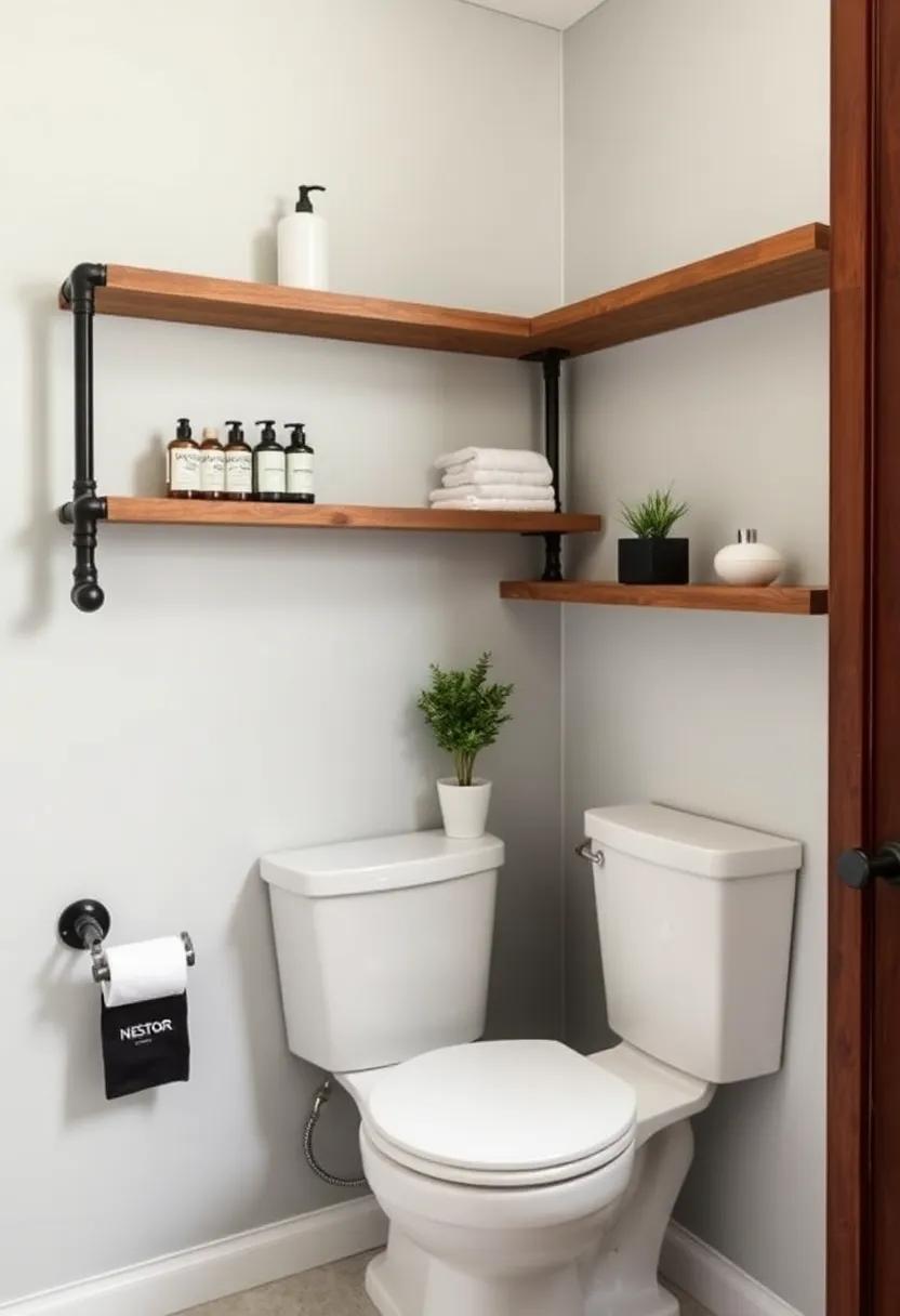 Industrial‌ Pipe Shelves: ⁢Incorporate an industrial vibe with metal piping ⁣and‌ reclaimed wood, creating a stunning statement piece