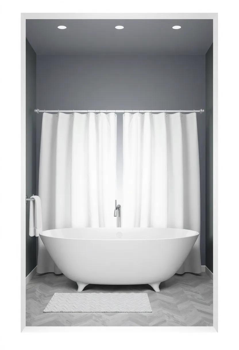 Experiment⁢ with Shower Curtains: If you prefer curtains, choose textured⁢ or patterned options that complement your spa theme