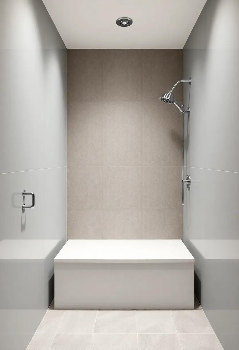 Incorporate a Shower Bench: A built-in or freestanding bench provides a place to relax and enjoy your shower