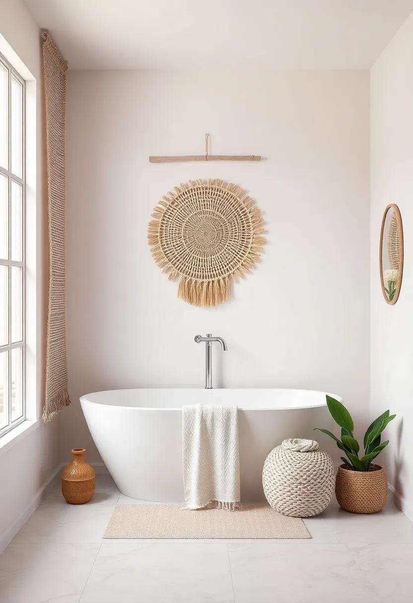 Earthy‌ Textures using Woven⁢ Wall hangings