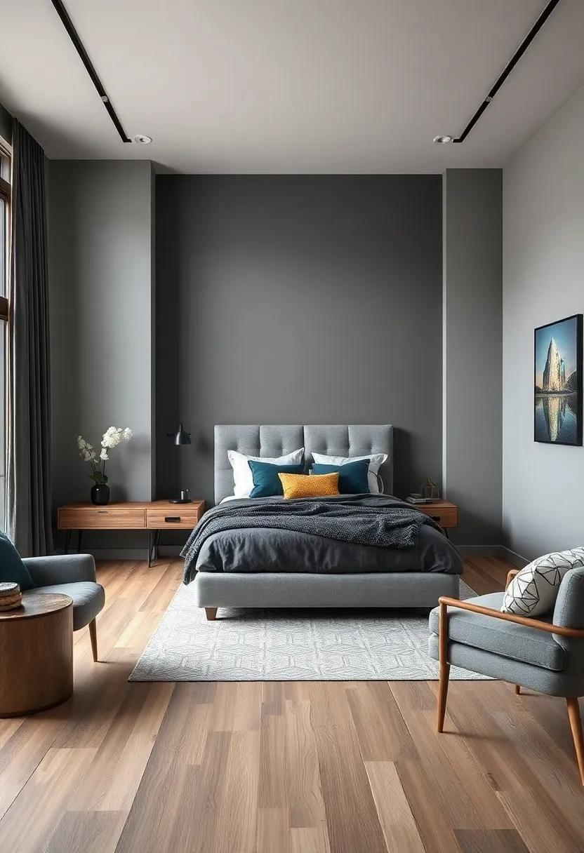 Bright Charcoal Accent: Create striking contrast ⁣with bright charcoal‌ accents, bringing a sophisticated boldness to light-colored rooms