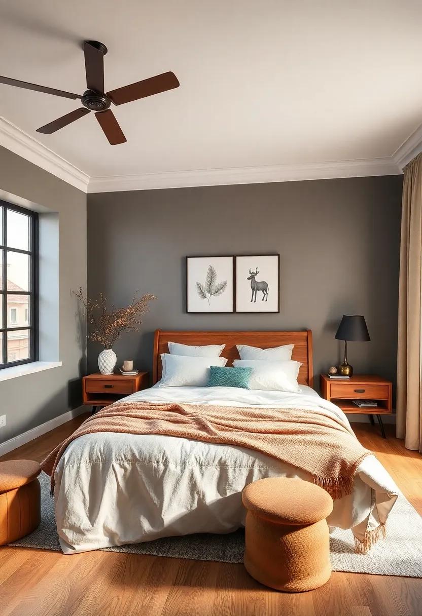 Earthy Olive gray: Combine comfort and style with earthy olive gray, perfect for achieving a natural, organic feel in your bedroom