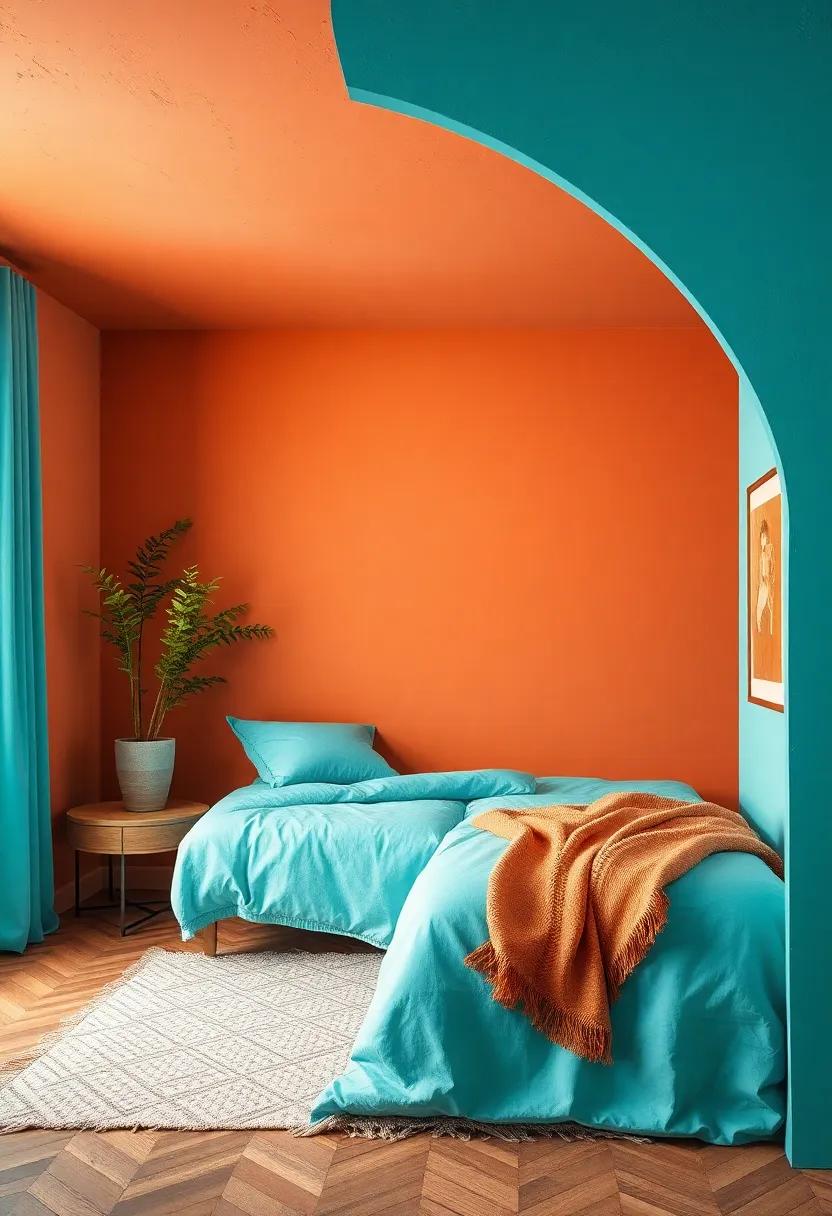 warm Terracotta and Cool Aqua:​ Combine ‌rustic terracotta tones with cool aqua, crafting ‌a balanced atmosphere of warmth and refreshment