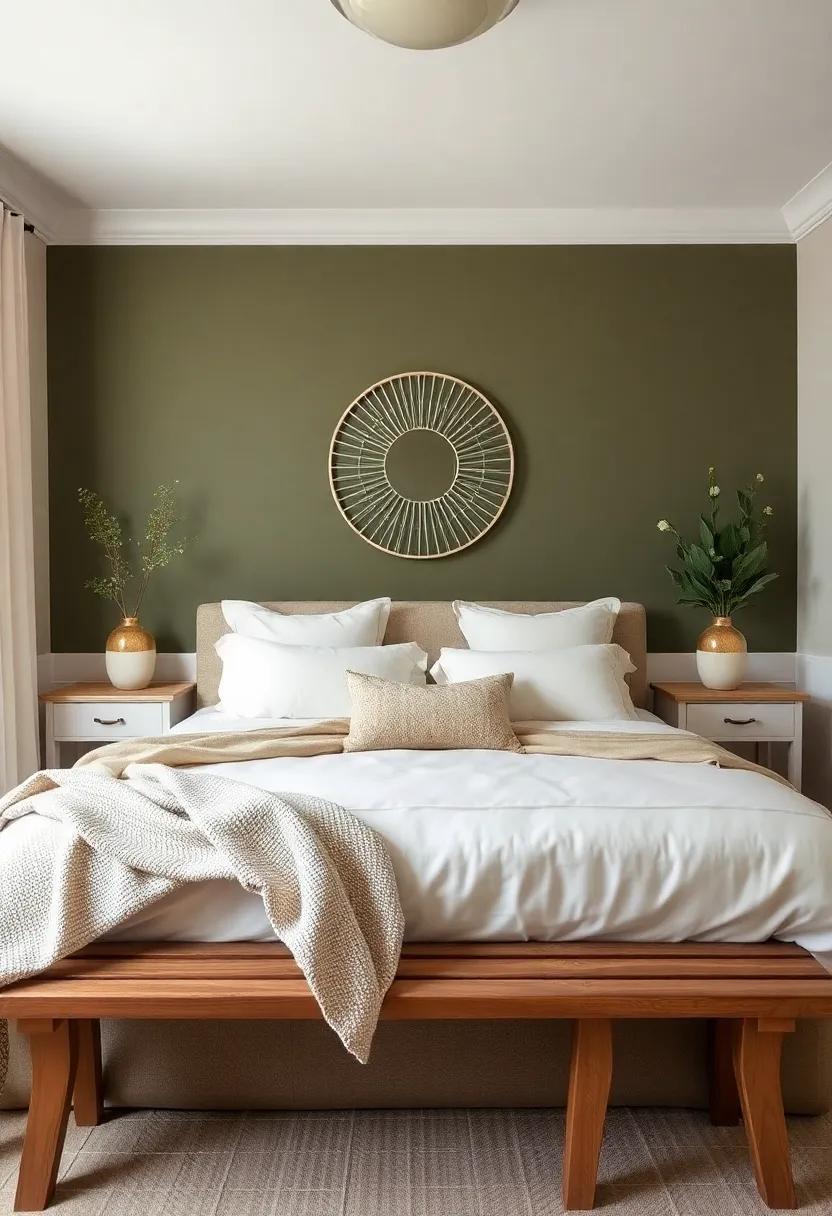 Rustic Olive Green‌ and Soft Cream: Pair a grounded​ olive green with ​creamy ​accents to create an enchanting, ⁤nature-inspired sanctuary