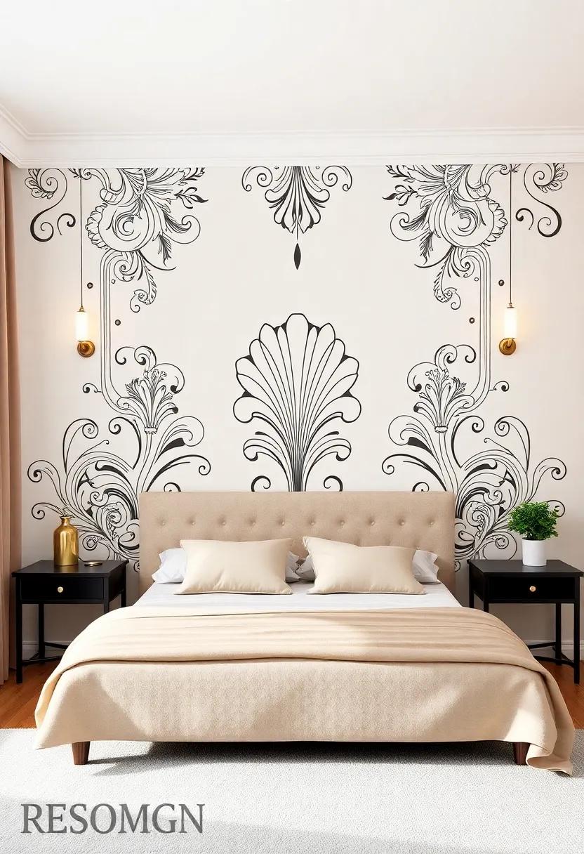 Art Deco Designs: ‌Add a touch of glamour to your space with intricate Art Deco-inspired wall ⁢decals that reflect the elegance of a bygone era