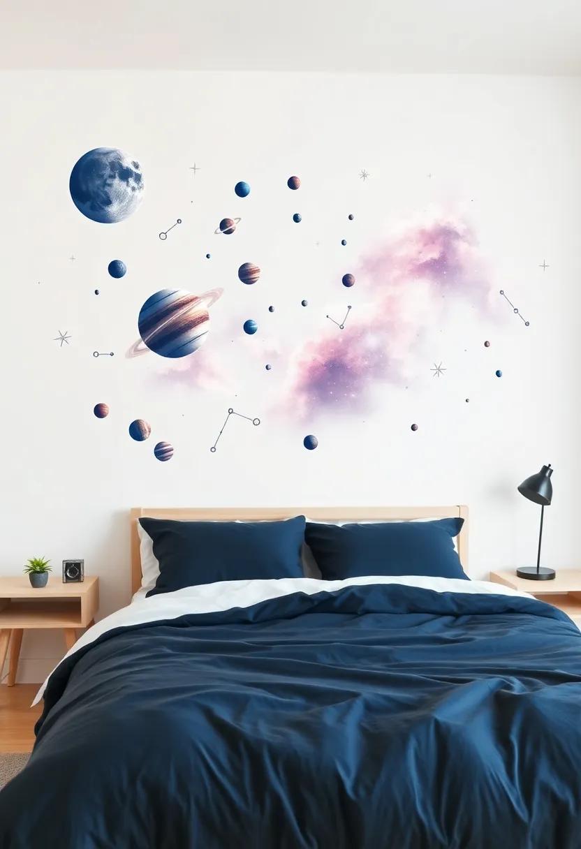 Galaxy Themes: Ignite your ⁣curiosity about the cosmos with galaxy-themed wall decals complete with planets, constellations, and nebulous clouds