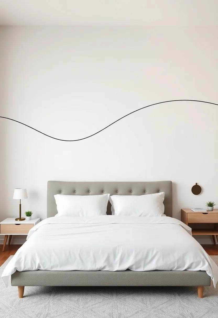 Minimalist Lines: Embrace simplicity with minimalist line art decals, offering an elegant visual that⁢ complements a chic, modern bedroom ⁤design