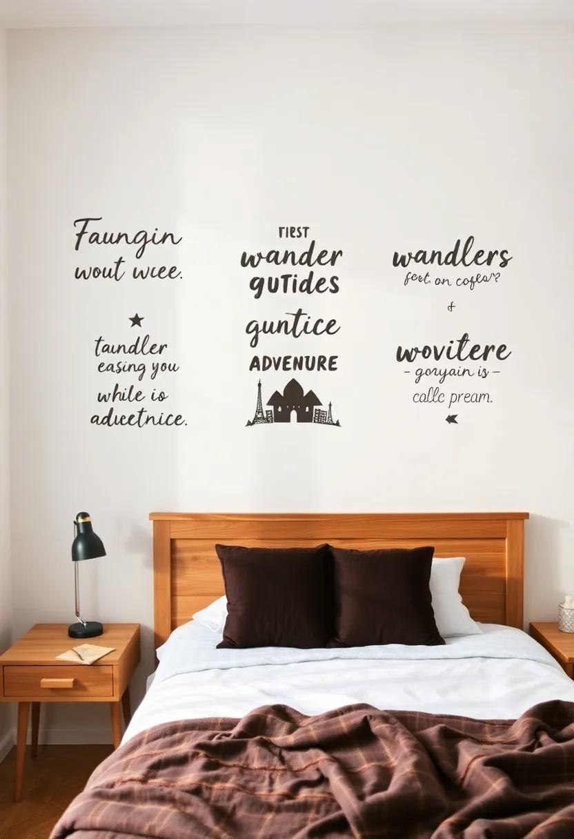 Travel Quotes: Pair your wanderlust with wander-worthy quotes,⁢ effortlessly⁤ encouraging adventure‌ right from the comfort ⁢of your bedroom