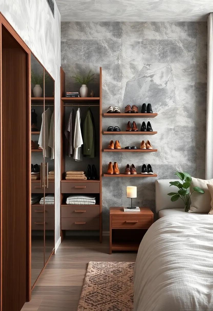 Create a Shoe​ Wall: Dedicate one wall to shoe storage with hanging shelves or a ⁢shoe ladder, transforming organization into a design feature