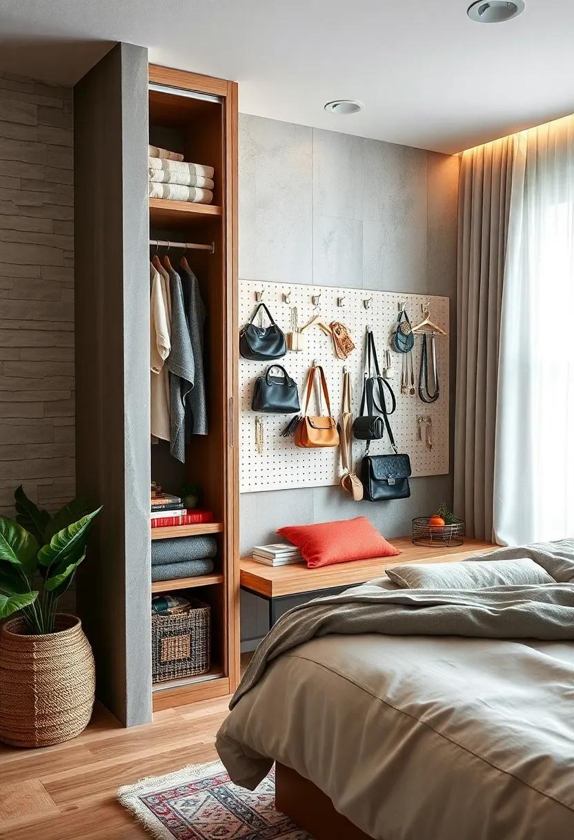 Hang a ‍Pegboard: Transform empty wall space into functional storage by installing a pegboard⁢ to hang accessories, ⁣bags,⁣ and jewelry