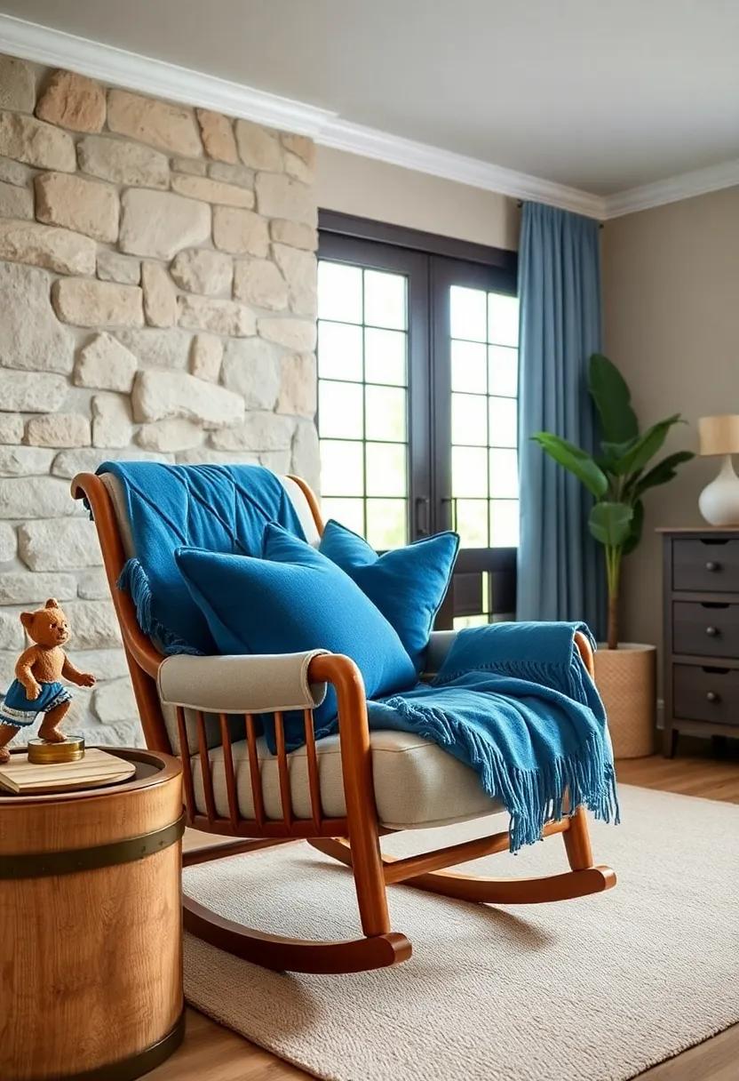 Soft Blue Accent Pillows: Choose plush pillows in shades of blue ‍for the ⁣nursery rocking chair, adding comfort while keeping ‍the decor cohesive