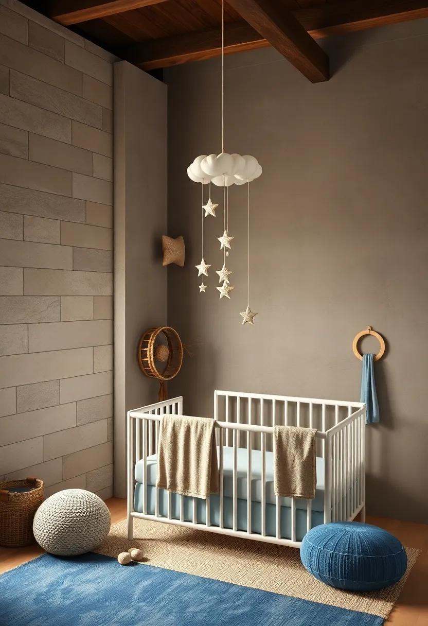 Starry Night⁣ Mobile: hang a soothing beige and ⁢blue mobile ‌above ⁢the crib, featuring stars and clouds that inspire dreams of adventure