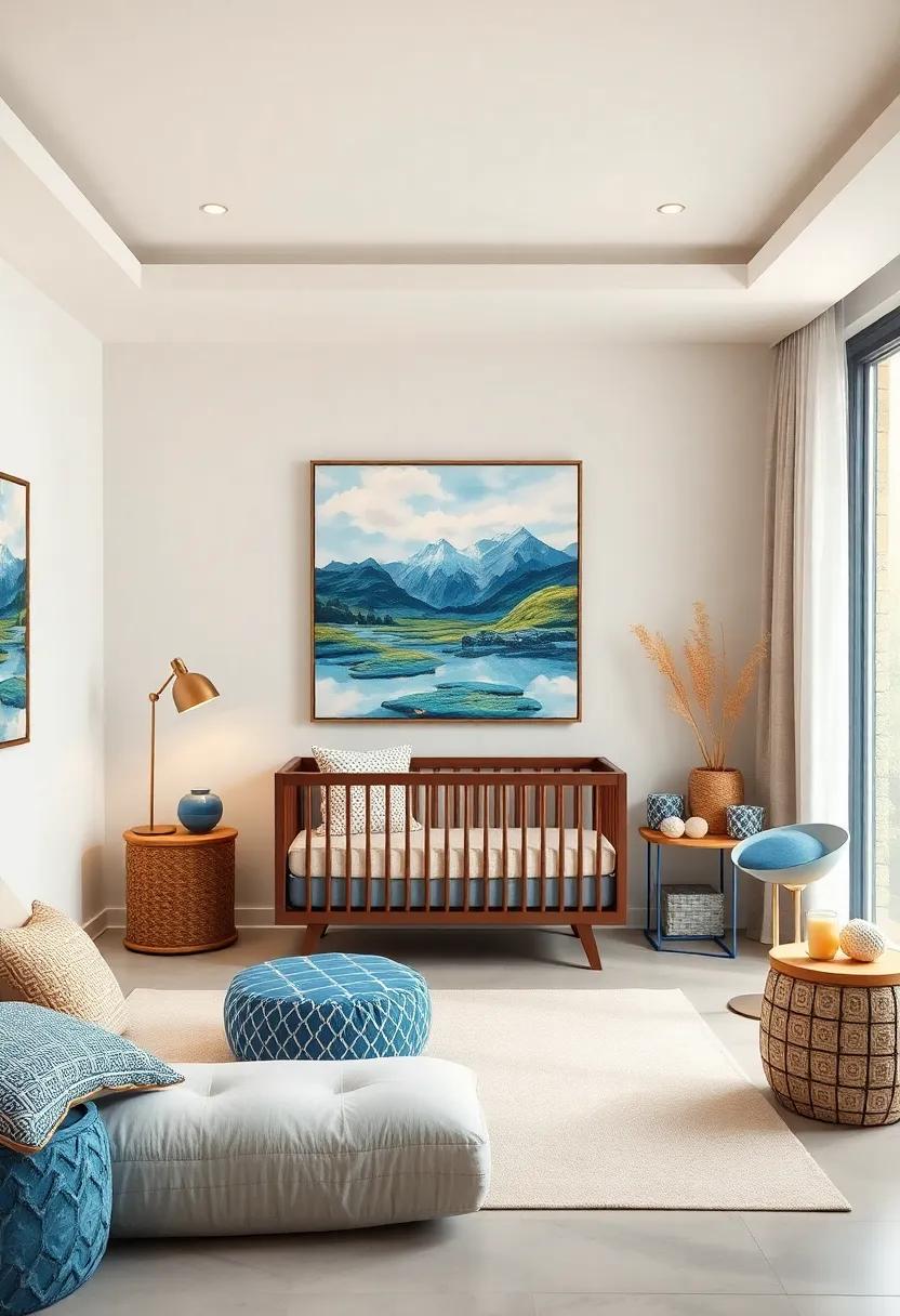 Tranquil Artwork: Select ⁤serene landscape paintings or abstract⁤ art⁢ in complementary colors ⁣to ⁤adorn the walls and enhance tranquility