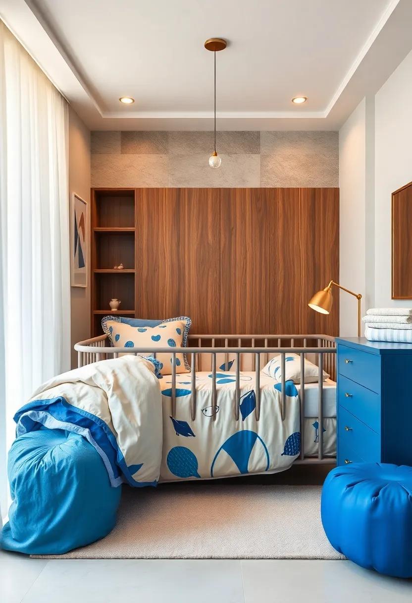 Themed Bedding: Opt for ⁢bedding ‌featuring playful designs in beige and blue,ensuring comfort while enhancing the nursery theme