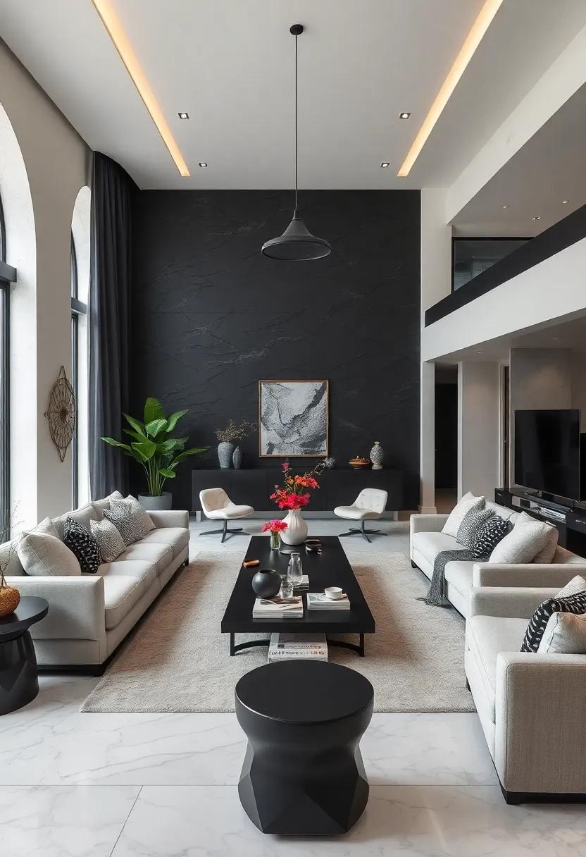 Contrast ⁢with White: Pair black elements with bright whites to⁣ create a striking contrast that ​highlights both colors beautifully