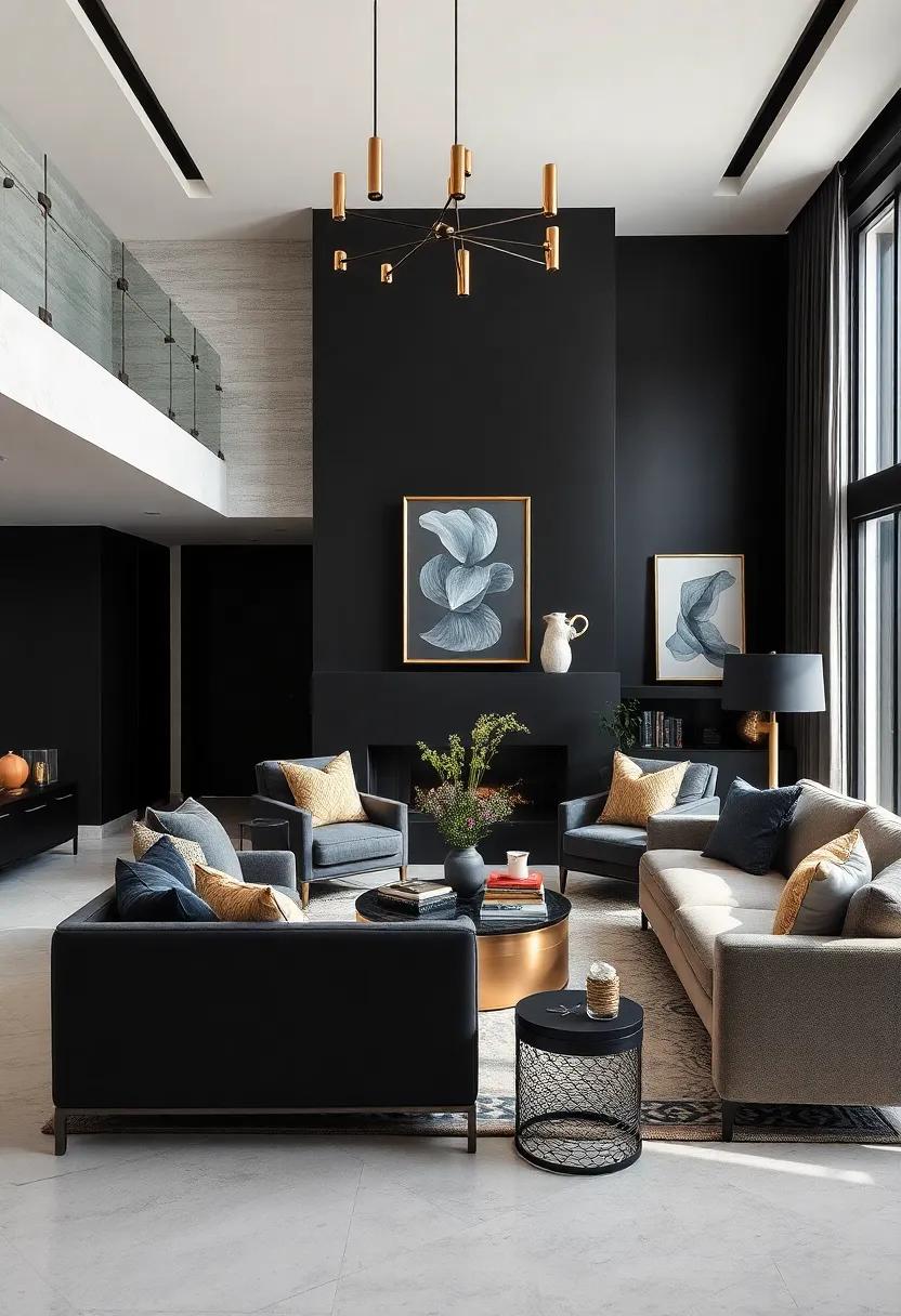 Incorporate Gold Accents: Pair black with gold ​or brass ⁢accents⁢ to add​ warmth and a‍ stunning contrast ‍that resonates with luxury