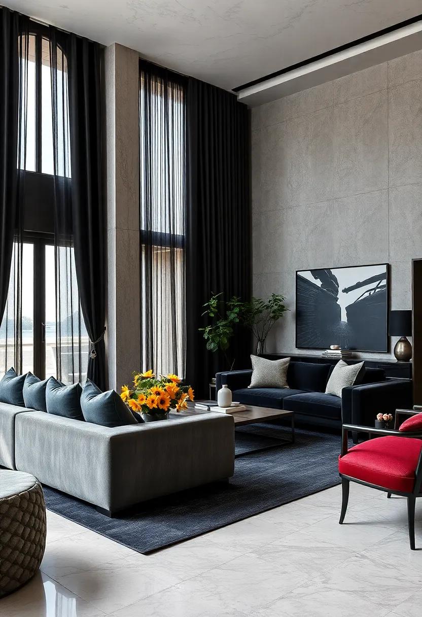 Luxurious Fabrics: Use velvet, silk, or satin in black ⁣for cushions, curtains, and upholstery ‍to enhance comfort and visual appeal
