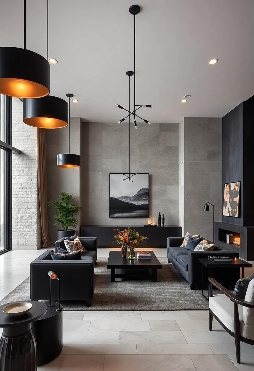 Statement Lighting ‍Fixtures: ⁤choose oversized black lighting fixtures that‍ serve as both functional and decorative elements